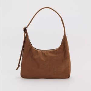 NWT BAGGU Mini Nylon Shoulder Bag - Brown